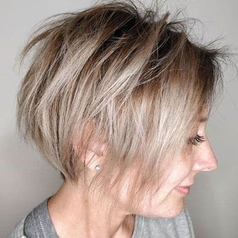 Messy short bob for fine hair