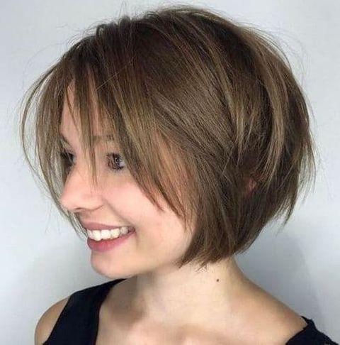 Thin hair short bob cut