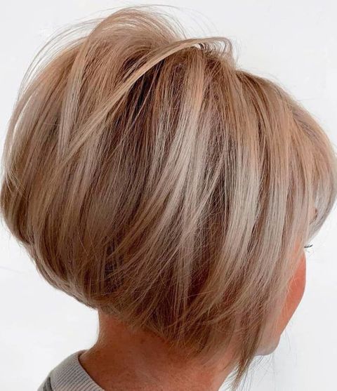 Layered textured short haircut