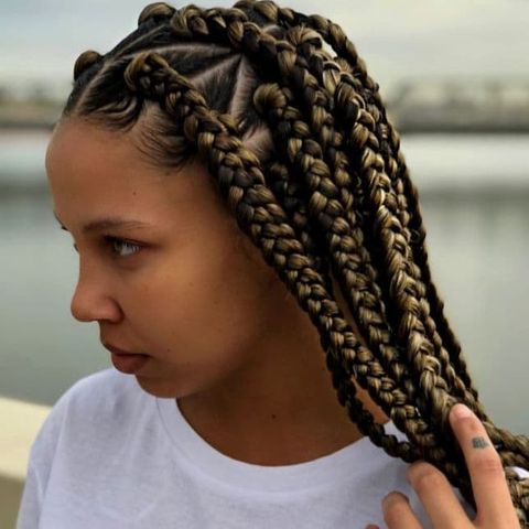 Highlight jumbo braids