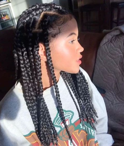 Box braids for long hairstyles