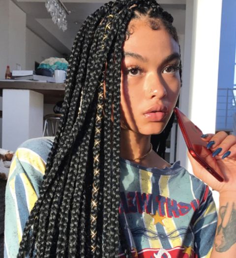 Cute box braids and hair colors for black women in 2021-2022