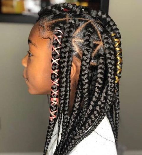 Jumbo box braids for girls