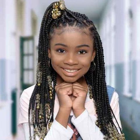 Knotless box braids for girls