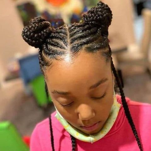 Pigtails box braids