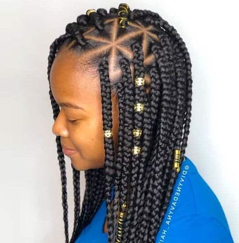 Triangle box braids