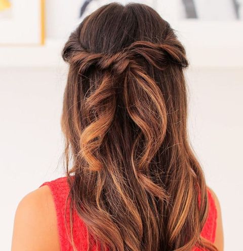 Brown balayage easy long hairstyles