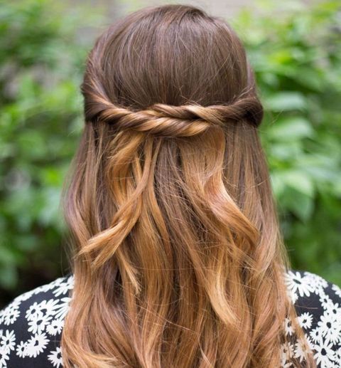 Ombre color easy hairstyle for long hair
