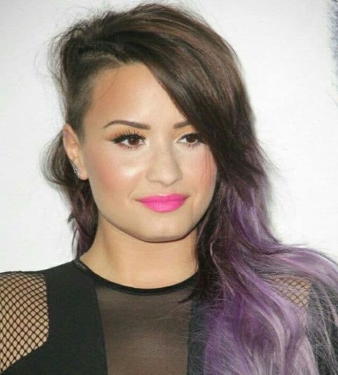 Purple ombre long hair