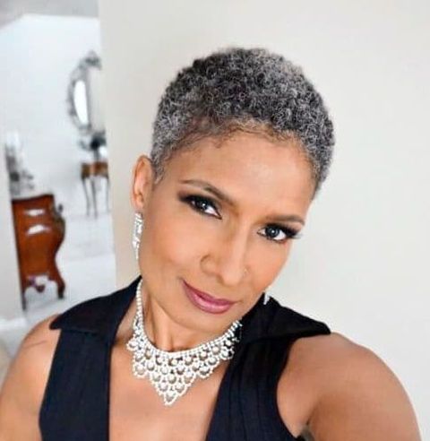 Very short pixie cut for black women over 60