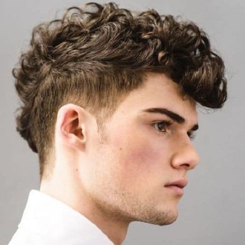 Low fade undercut curly hair