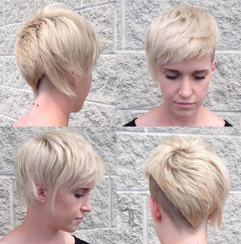 Asymmetrical undercut pixie hairstyle