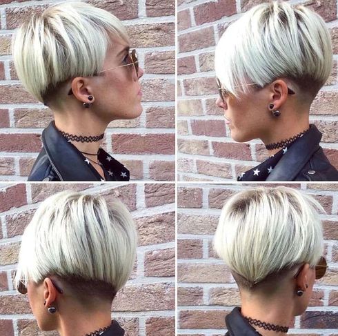 Cool short pixie with undercut