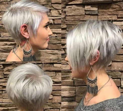 Platinum undercut long pixie