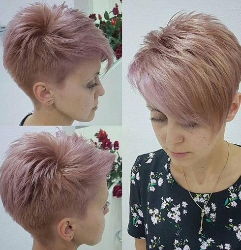 Spiky undercut short hair