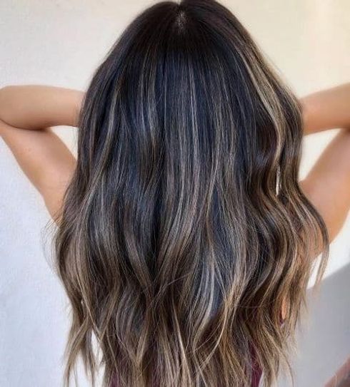 Ombre brown color mid-length hairstyles
