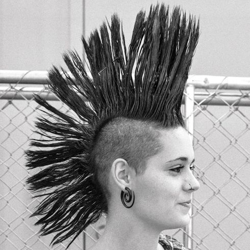 Spiky undercut mohawk