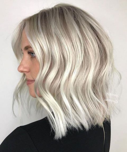 Blonde Wavy Bob