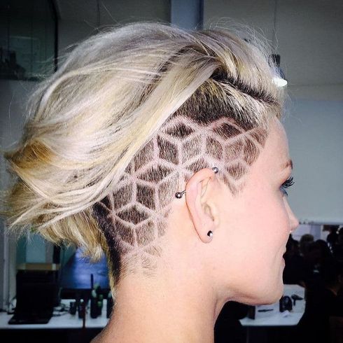 Modern undercut haircut design for women