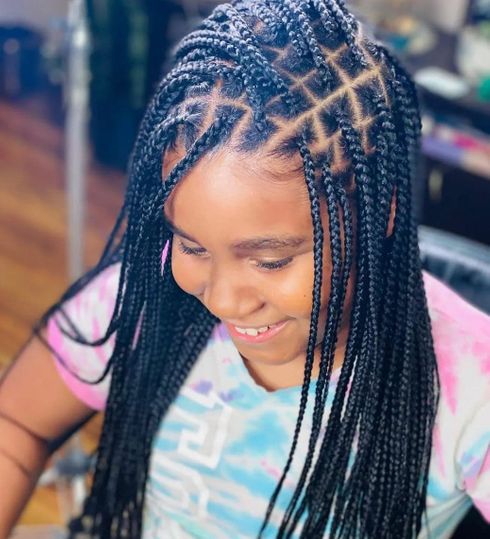 Ghana braids are very special hairstyles for black women in 2021-2022