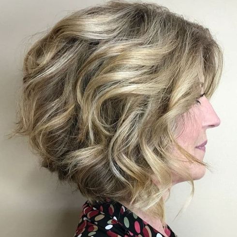 Wavy bob hairstyles for women over 60