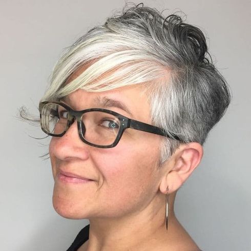 Ombre pixie cut over 60