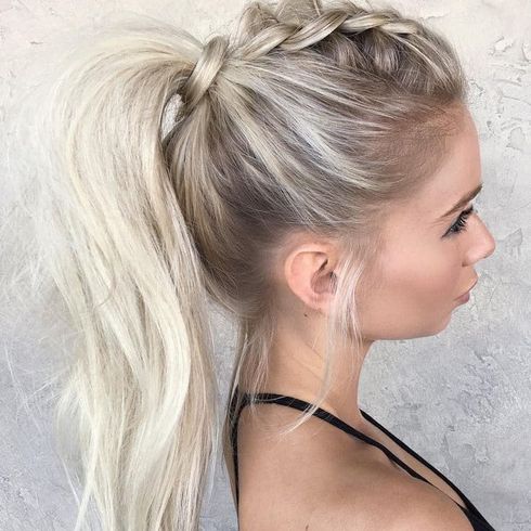 High braided ponytail hairstyles