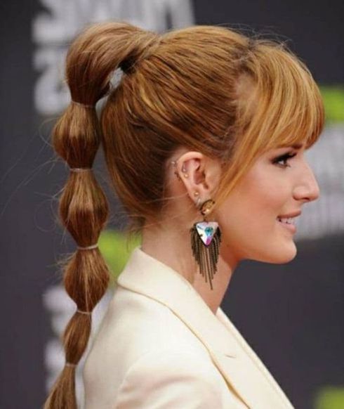 Ponytail hairstyles with bangs