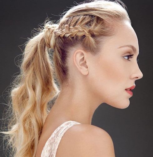 Side braids ponytail hairstyles