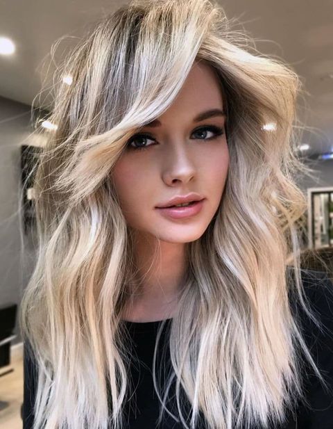 Silver Blonde Hair for Medium Length