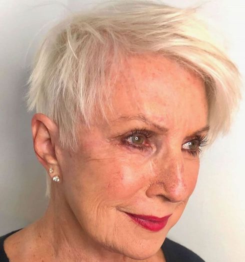 Thin hair short hairstyle over 60 in 2022-2023