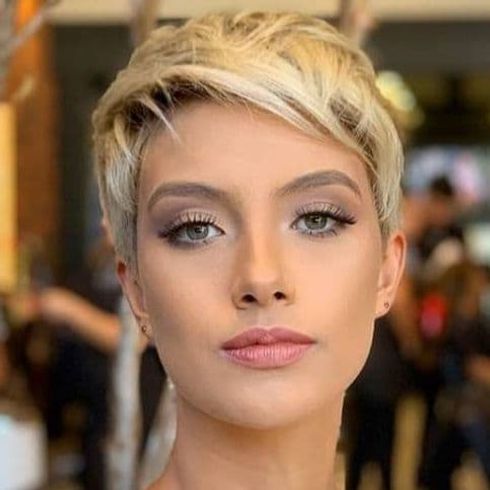 Blonde color chic pixie style 2022