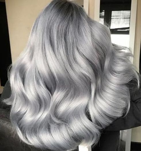 Wavy silver hair color for 2022