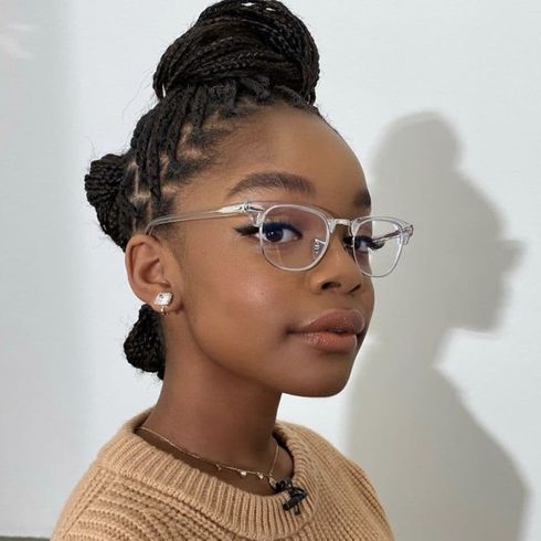 Box braids for bun hair