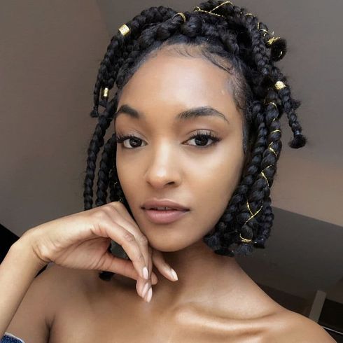 Box braids for short hair