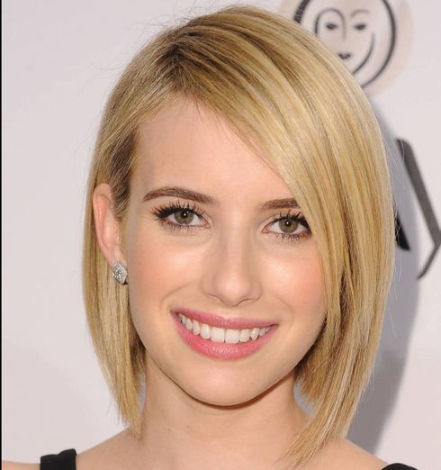 Long bob hair for oval face