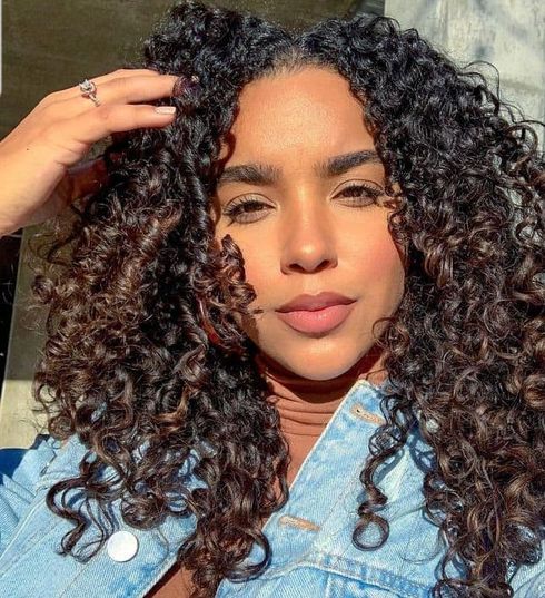 Curly natural hair for black women