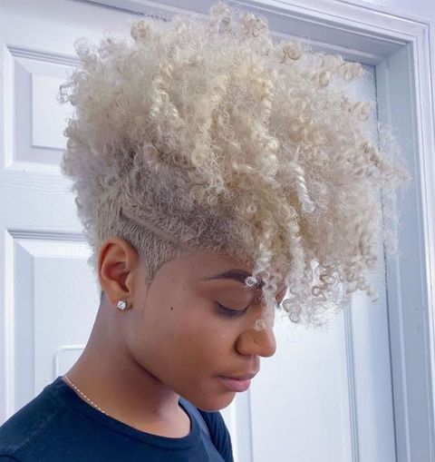 Black Girl with Blonde Hair Style
