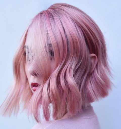 Super Bright Pink Blonde Hair
