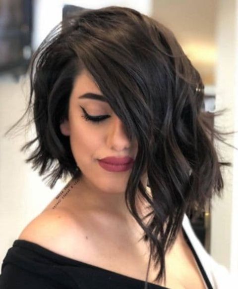 bob haircuts for women with long fringe