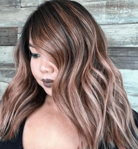 Brown and Pink Balayage