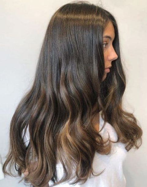 Brunette Balayage on Long Hair