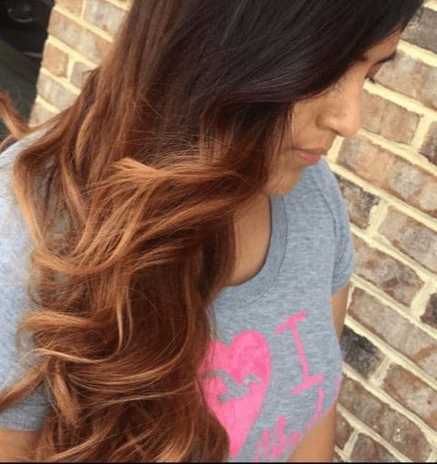 Copper Brown Hair Balayage