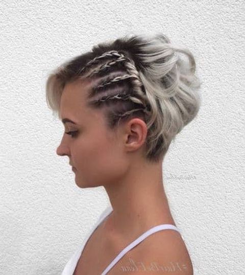 Ash Blonde Side-Braided Style
