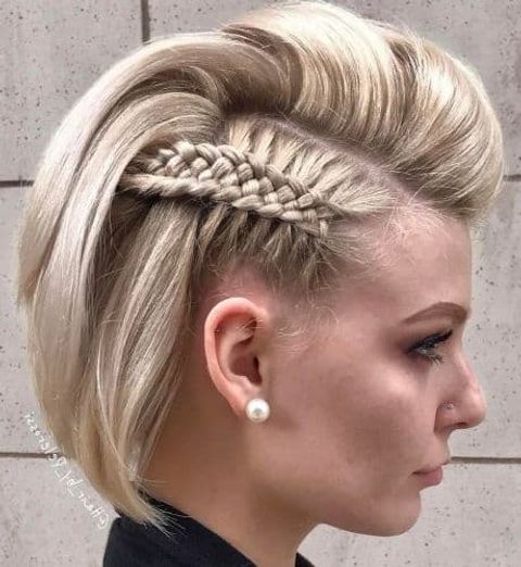 Half Mohawk with Macrame Braid