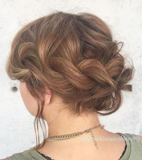 Loose Twisted Updo for Prom