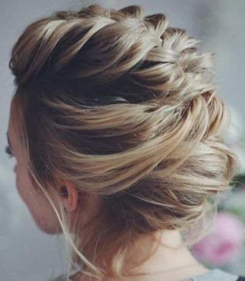 Soft Braided Updo for Prom