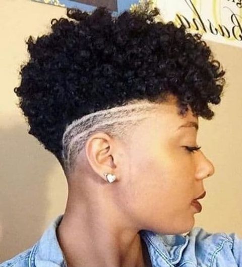 Side undercut natural short hair