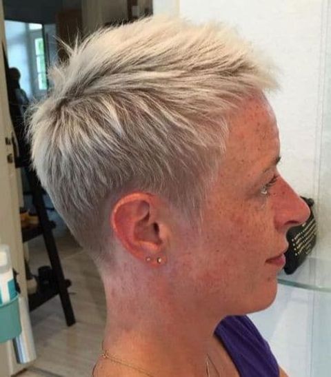 Ultra short haircut over 60