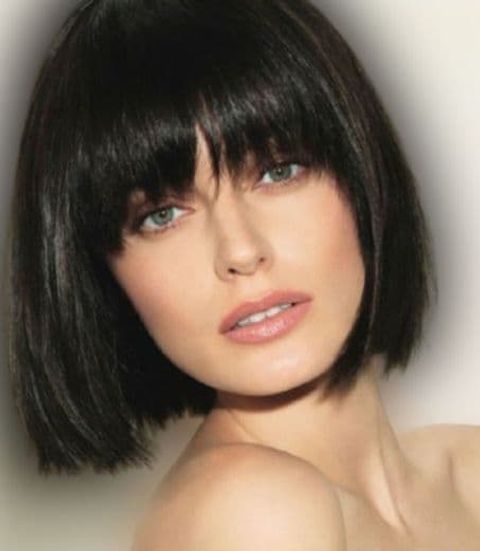 Blunt Short Bob with Bangs